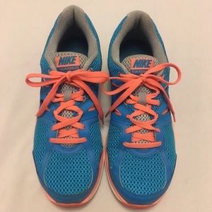 Nike Dual Fusion Blue & Orange Sneakers- Women's 8